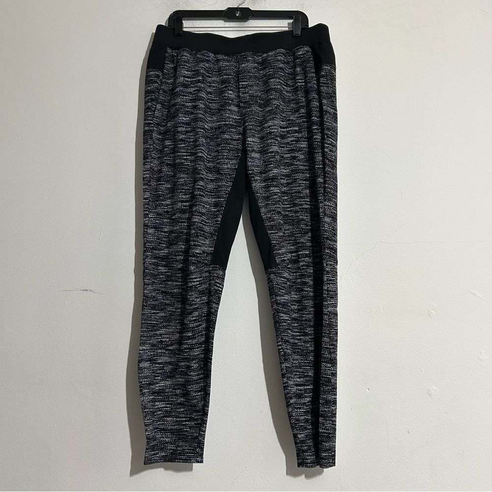 Lululemon In Mind Pants All Court Texture White Black XL Athletic Gym Workout